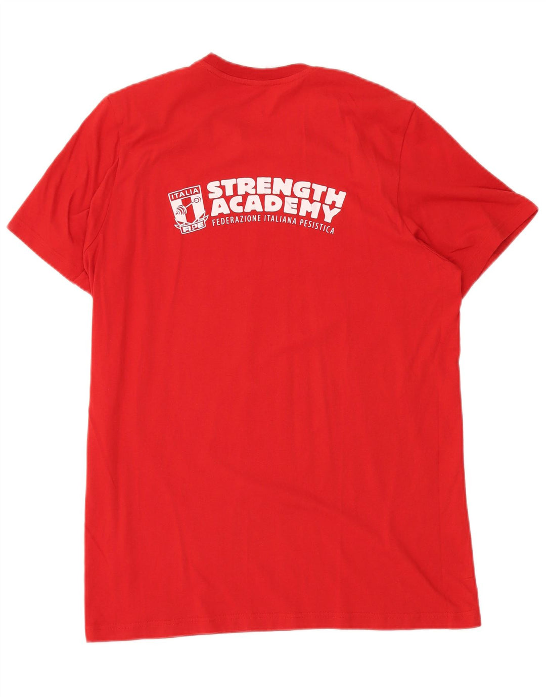 ADIDAS Homme Italia Graphic T-Shirt Top Large Rouge Coton