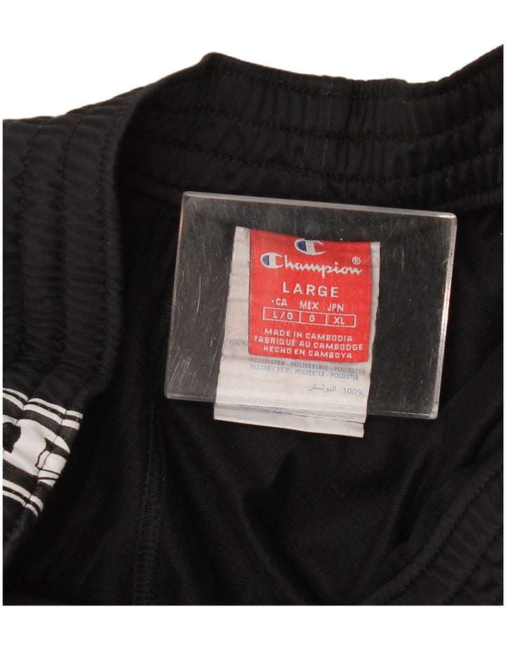 Champion Pantalon de Survêtement Graphique Homme Large Noir Polyester