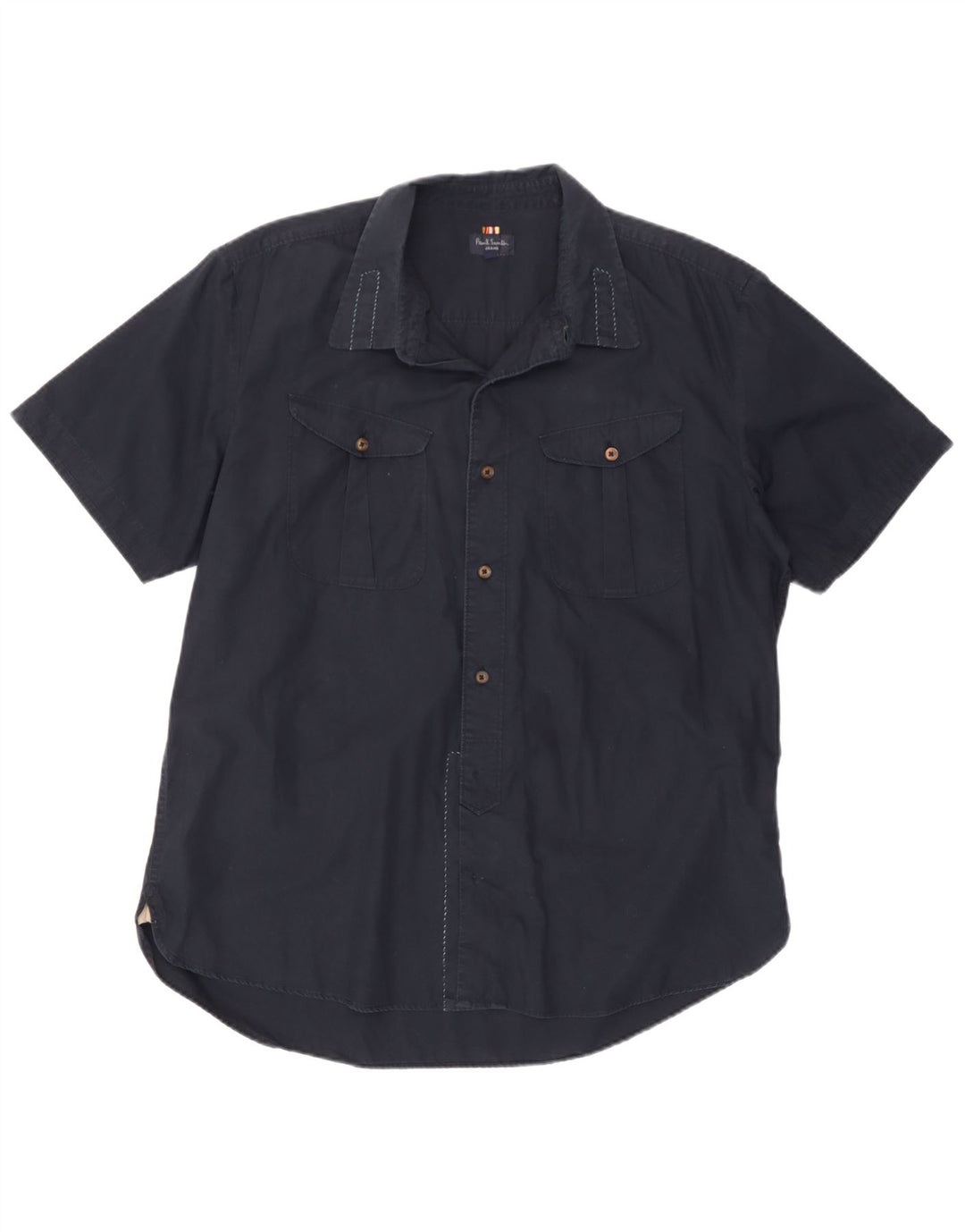 Paul Smith Chemise à manches courtes pour homme 2XL Bleu marine Coton