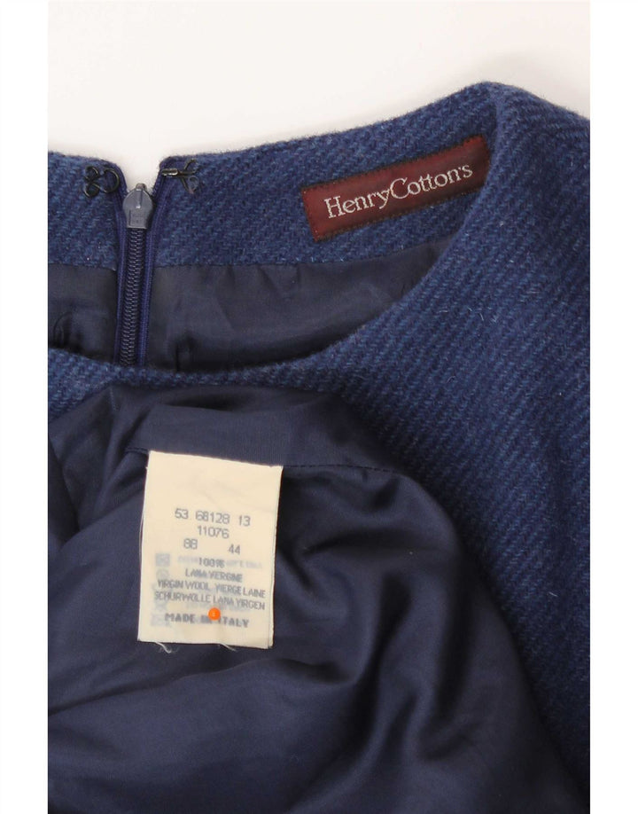Henry Cottons Robe fourreau régulière sans manches pour femme IT 44 Bleu moyen
