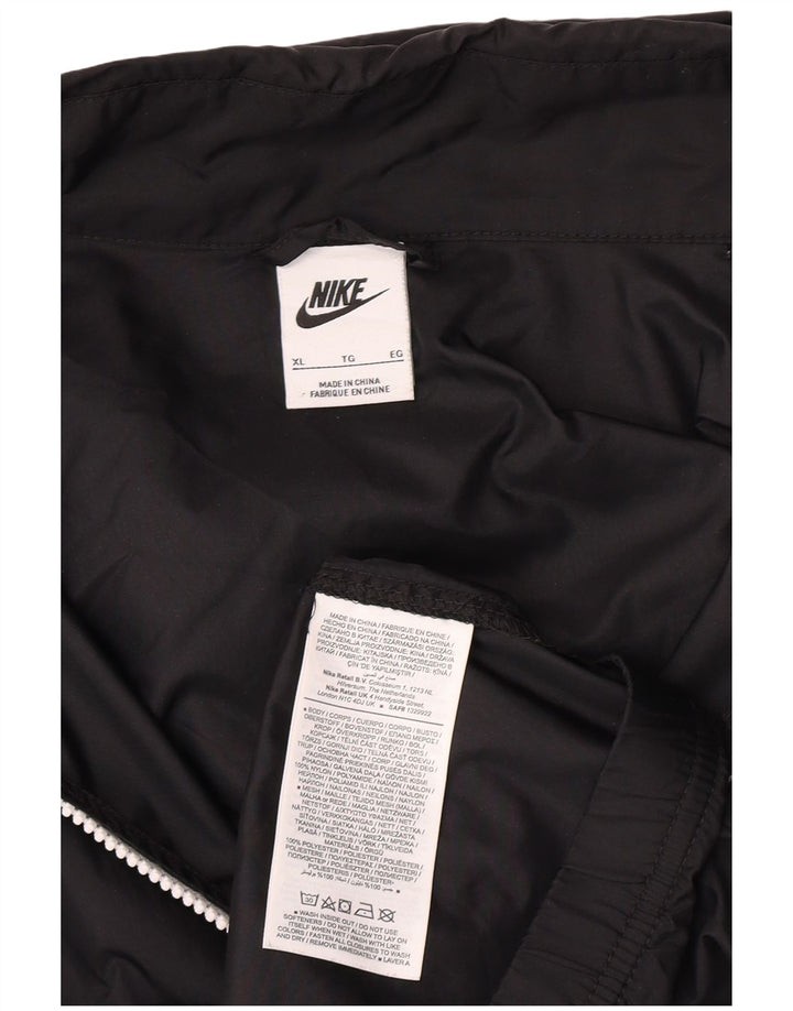 Nike Veste de pluie à capuche XL en nylon noir pour homme
