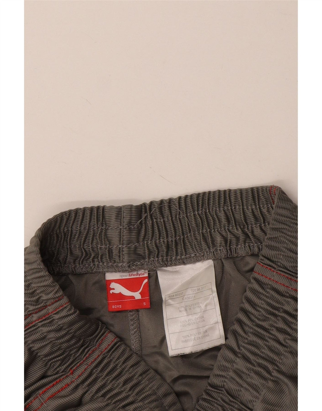 PUMA Short de sport pour garçon 7-8 ans Petit Gris Colorblock Polyester