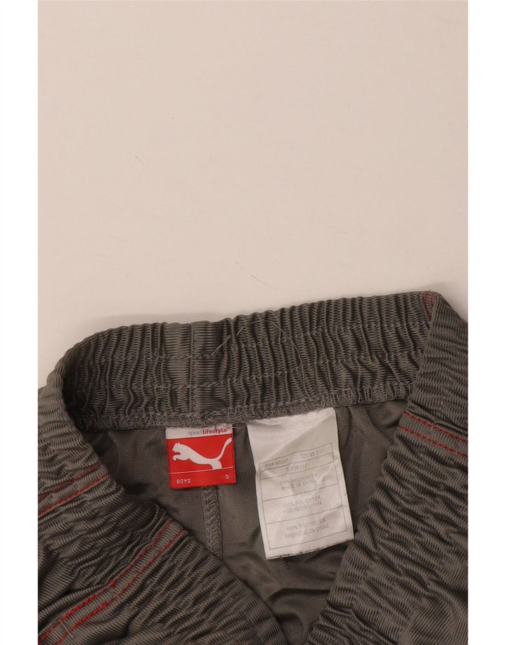 PUMA Short de sport pour garçon 7-8 ans Petit Gris Colorblock Polyester