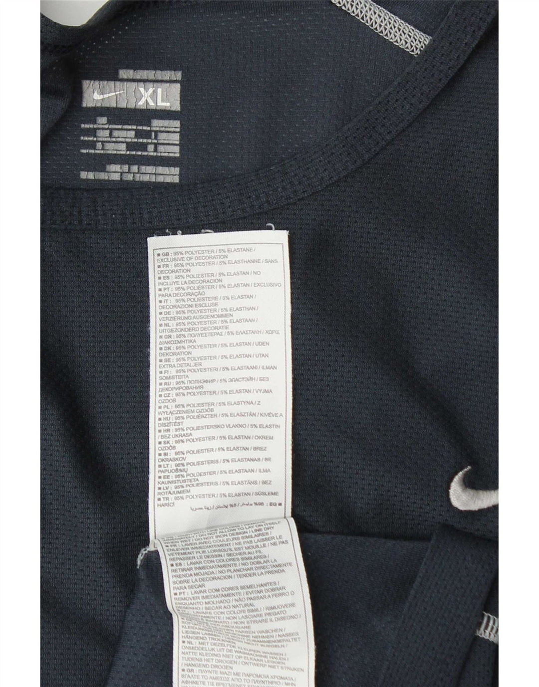 Nike T-Shirt Homme UK 45/47 XL Bleu Marine Polyester