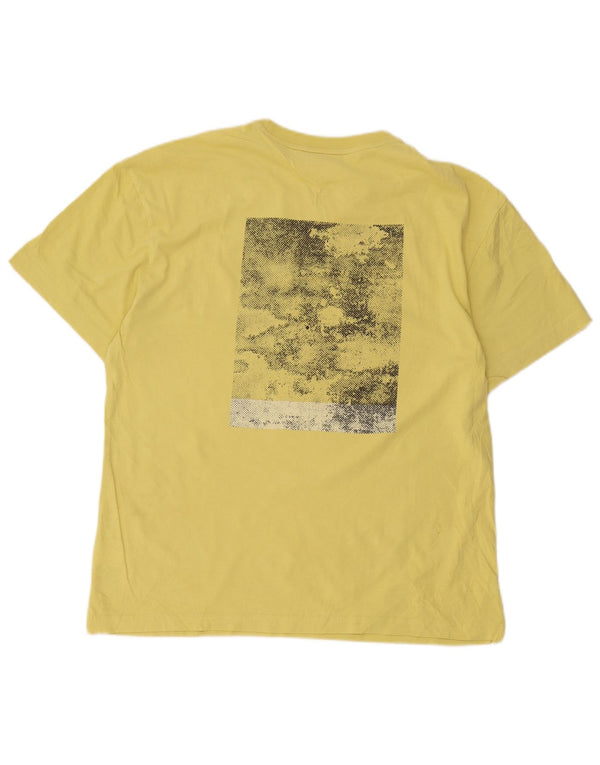Calvin Klein T-Shirt Graphique Comfort Fit Homme Jaune Moyen Coton