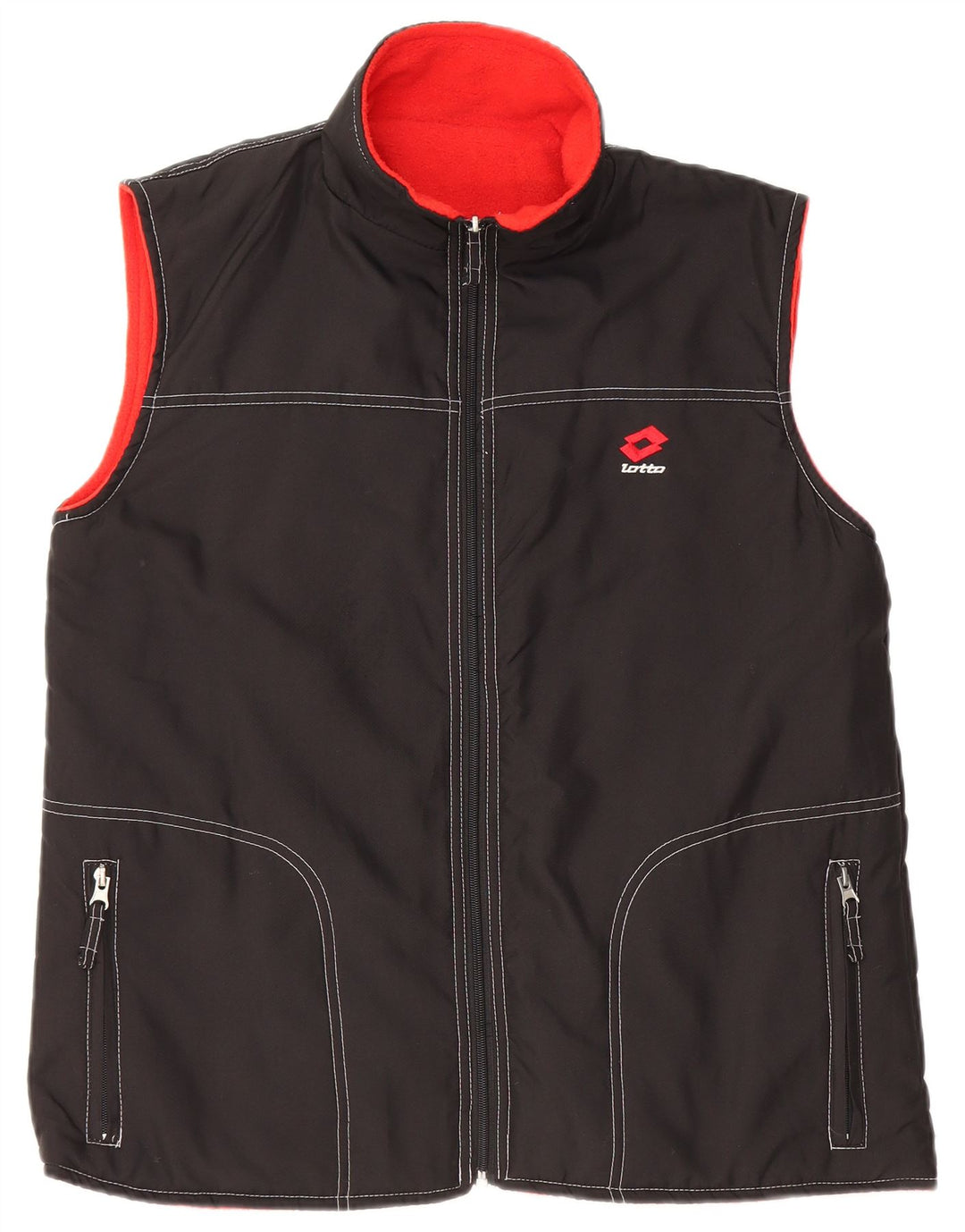Lotto Gilet réversible graphique pour homme UK 36 Small Noir Polyester