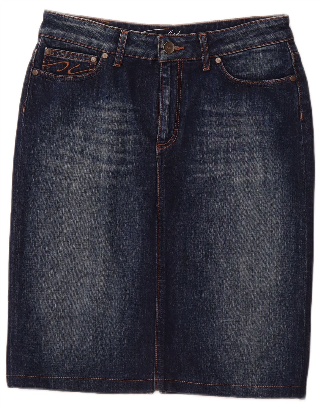 TOMMY HILFIGER Jupe en jean pour femme US 10 Large W30 Coton bleu marine