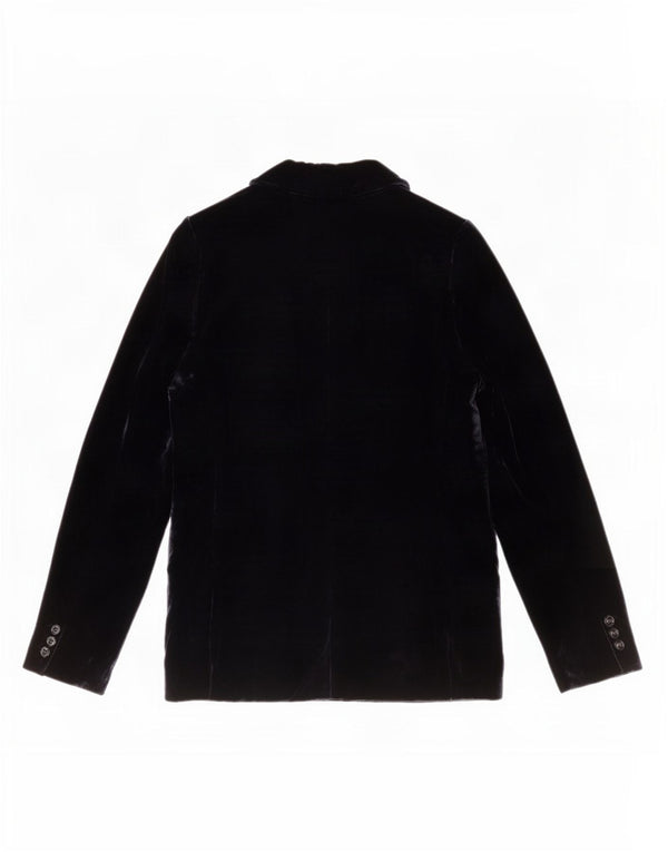 Banana Republic Veste blazer en velours à 1 bouton pour femme US 6 Bleu marine moyen
