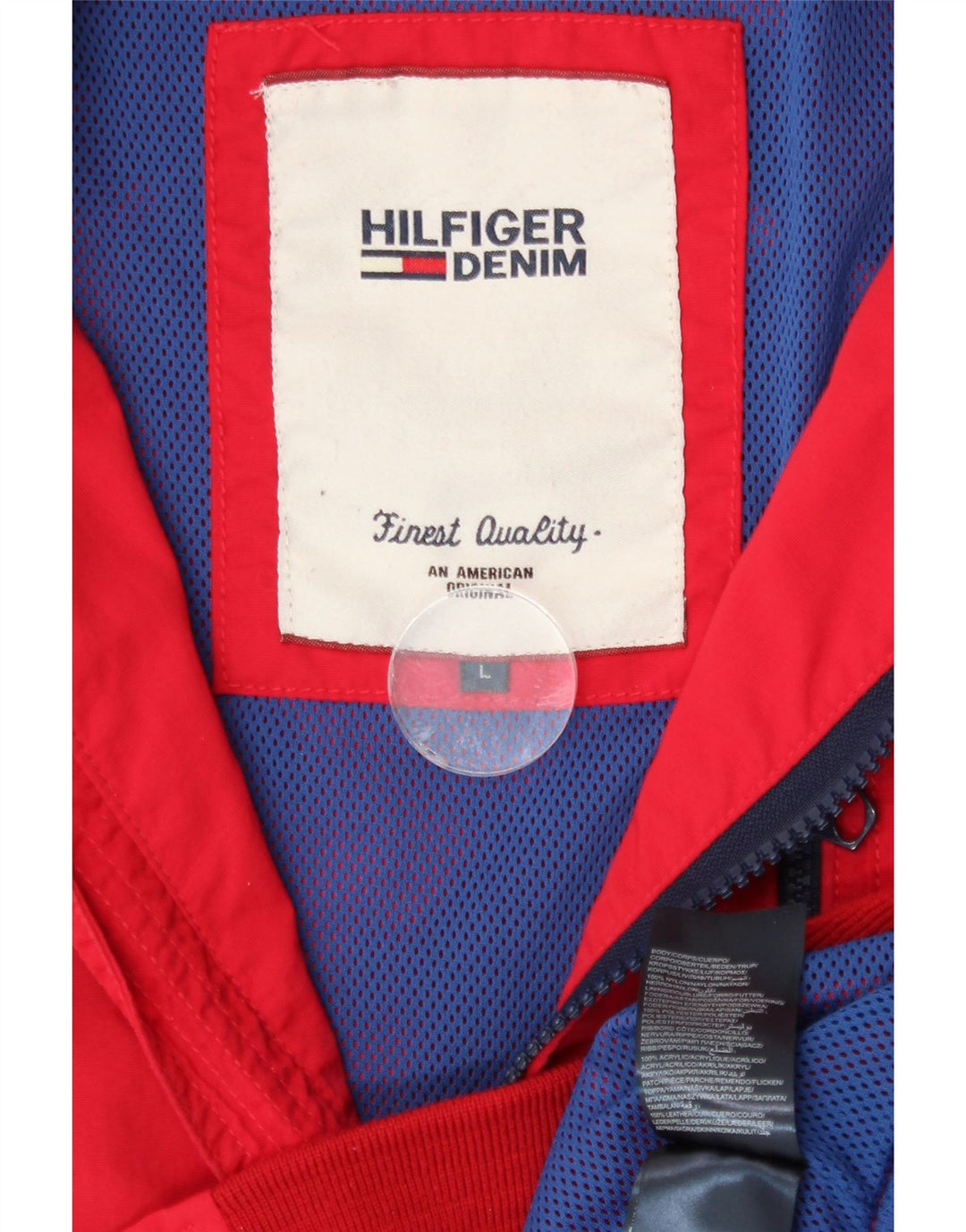 Tommy Hilfiger Veste Bomber Homme UK 40 Large Rouge Nylon