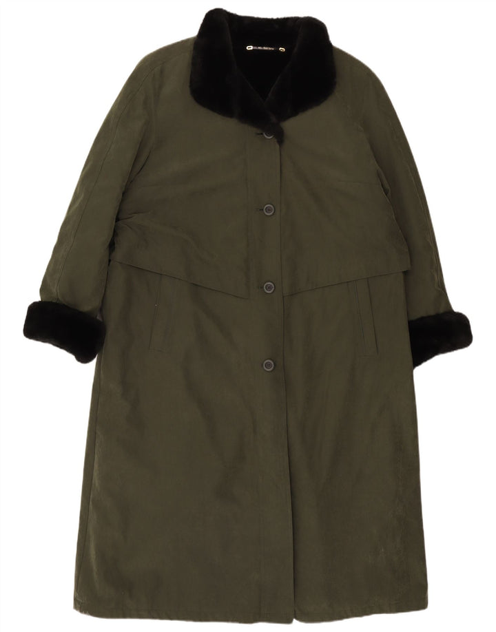 Your Sixth Sense Manteau Femme UK 18 XL Kaki Colorblock Polyester