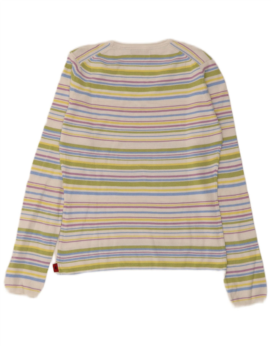 Kappa Pull col V pour femme UK 12 Medium Multicolore Rayé