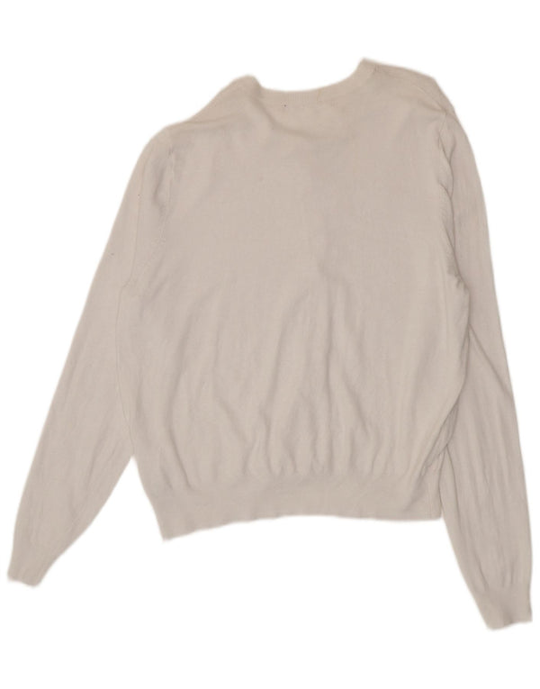Marks & Spencer Pull Cardigan Femme UK 18 XL Viscose Blanche