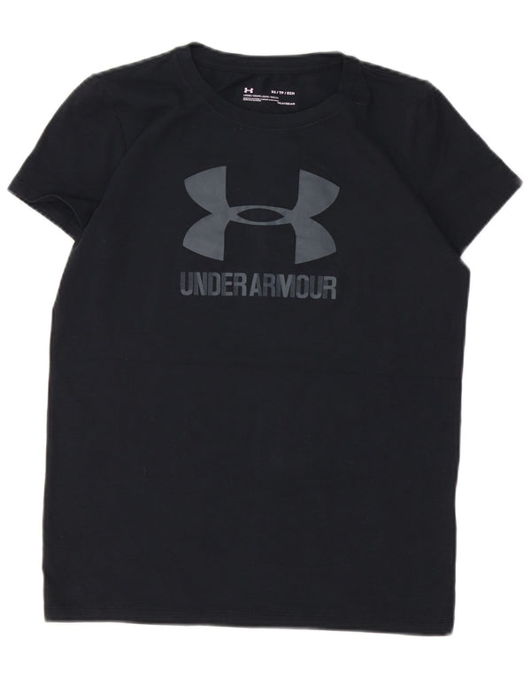 Under Armour T-shirt graphique Heat Gear pour femme UK 6 XS Noir