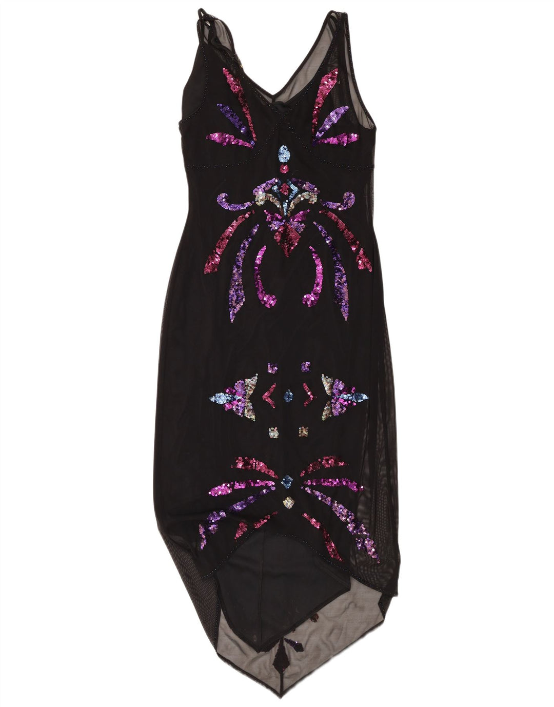 Linea Robe asymétrique sans manches pour femme UK 44 Medium Black Paisley