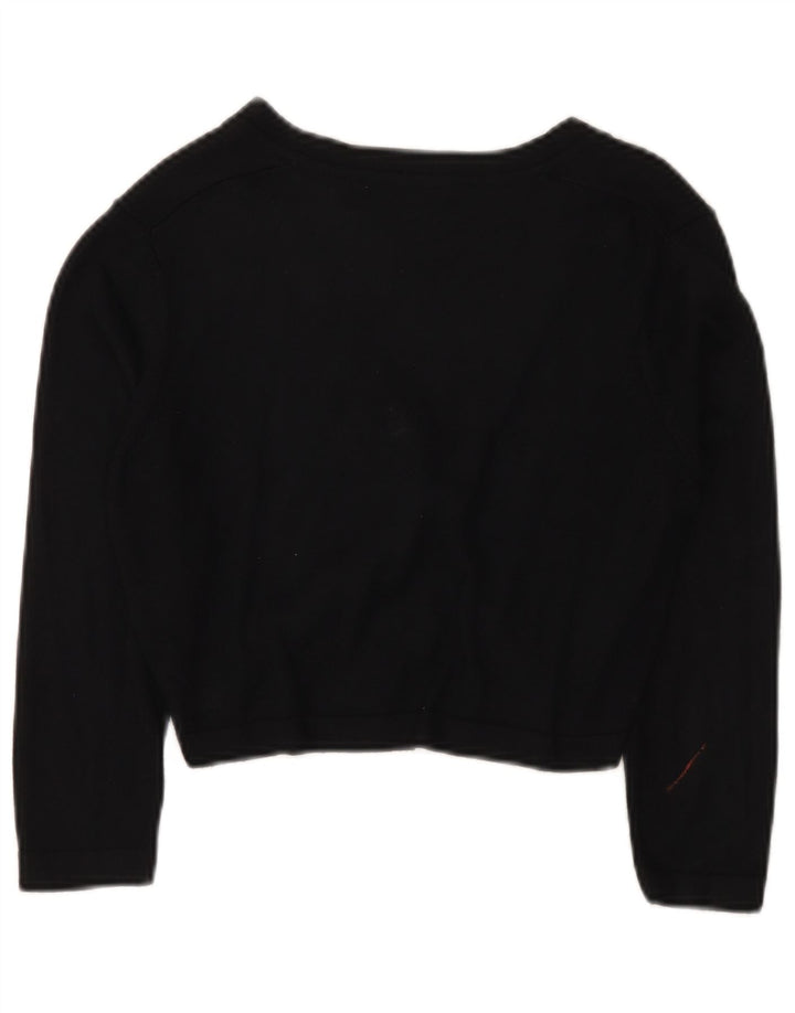 Marks & Spencer Pull cardigan court pour femme UK 12 Viscose noir moyen