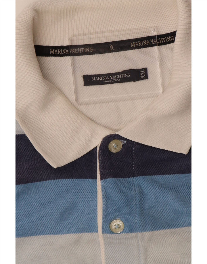 MARINA YACHTING Polo Rugby Homme 2XL Bleu Rayé
