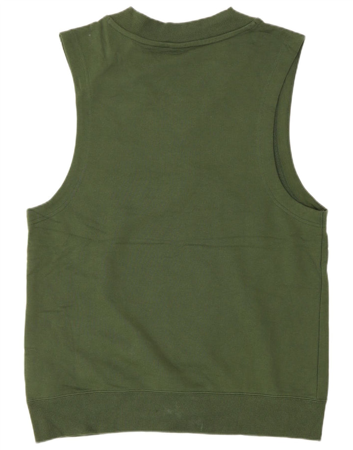 PUMA Sweat-shirt sans manches pour homme en coton vert Small