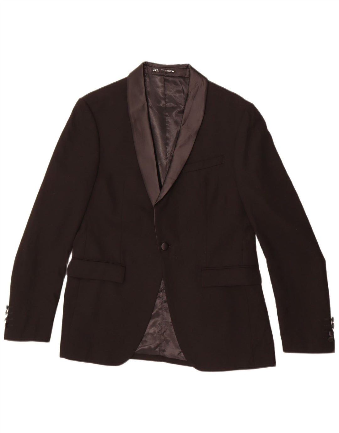 Zara Veste blazer à 1 bouton pour homme EU 50 Noir moyen