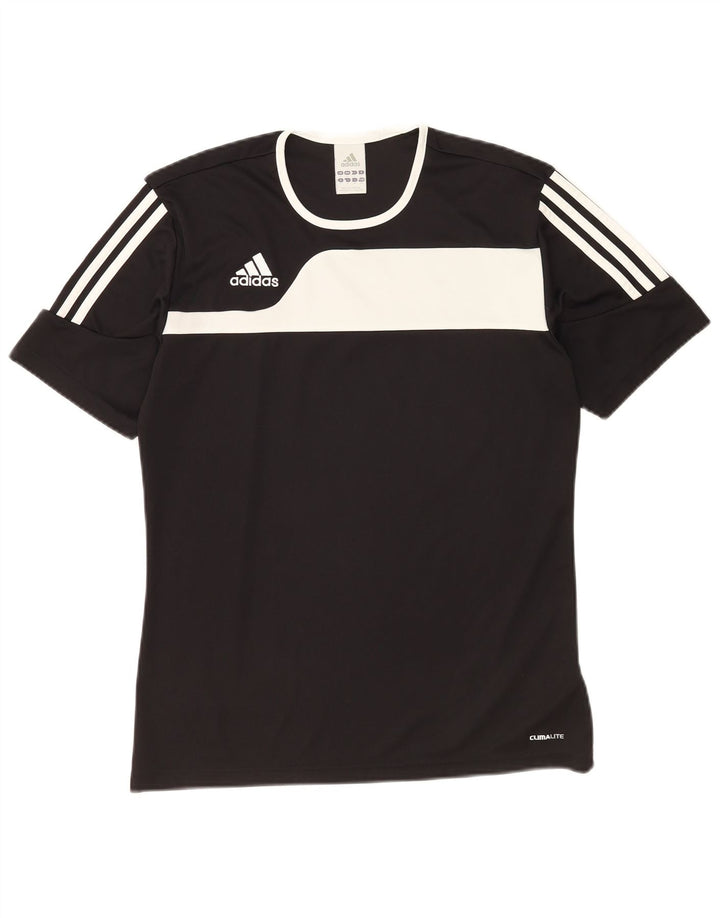 Adidas Hommes Climalite T-Shirt Haut Petit Noir Colorblock Polyester