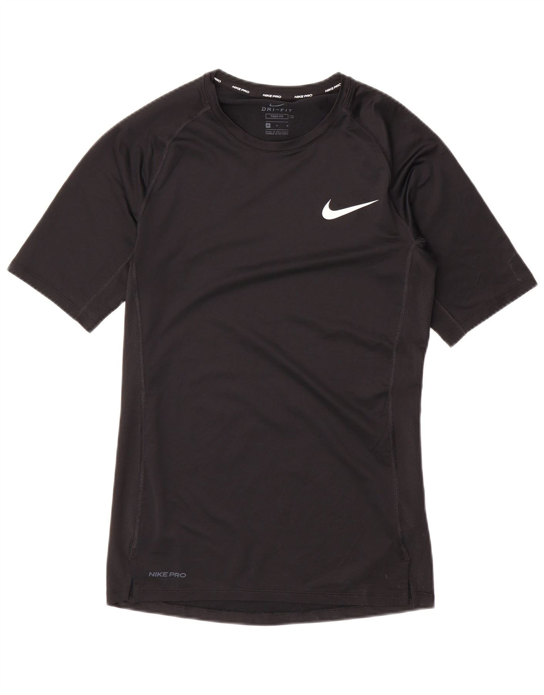Nike T-shirt ajusté pour homme Noir moyen Polyester
