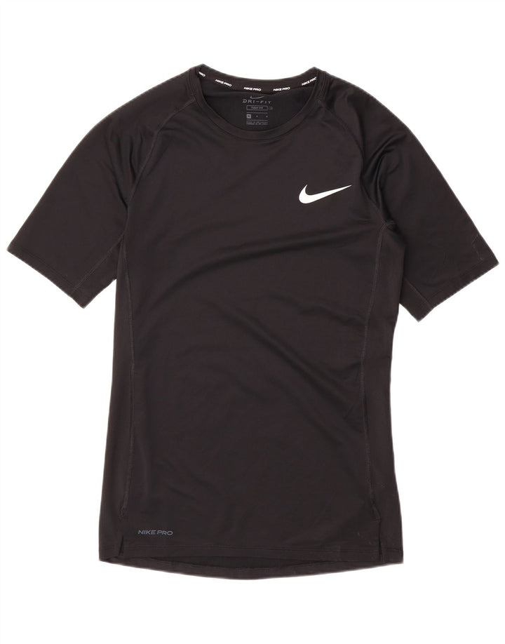 Nike T-shirt ajusté pour homme Noir moyen Polyester