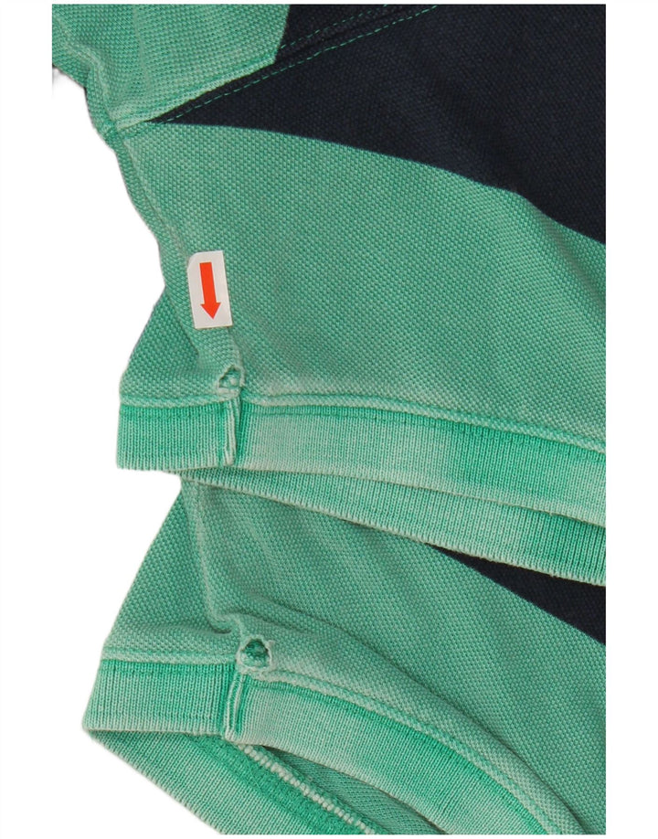 TOMMY HILFIGER Polo Slim Fit Homme XL Coton Rayé Vert