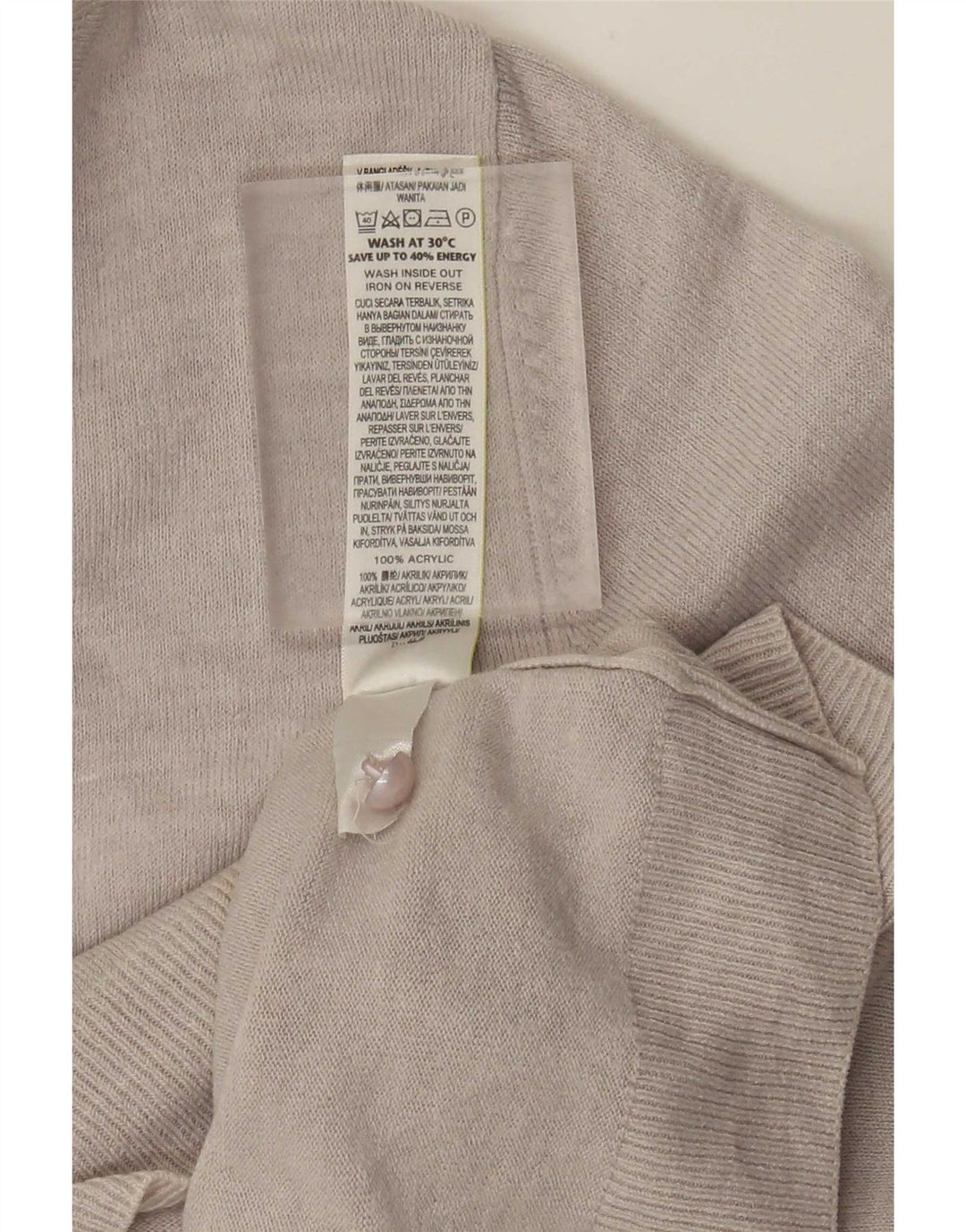 Marks & Spencer Pull Cardigan Femme UK 14 Grand Acrylique Gris