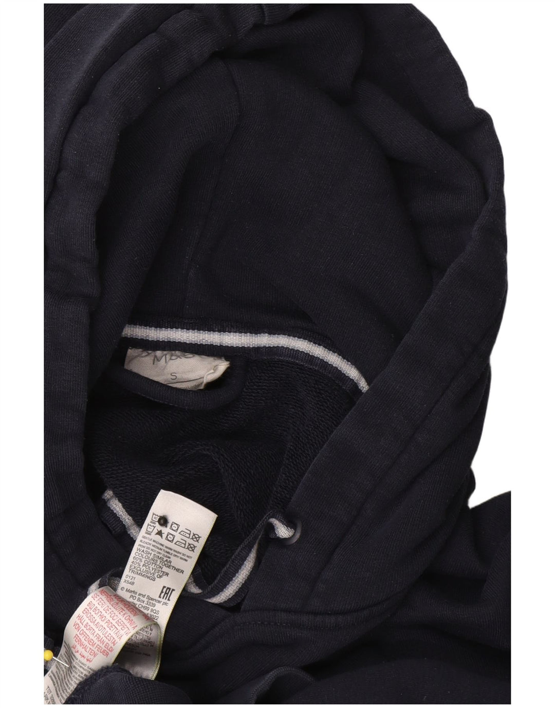 Marks & Spencer Pull à capuche pour homme Petit coton bleu marine
