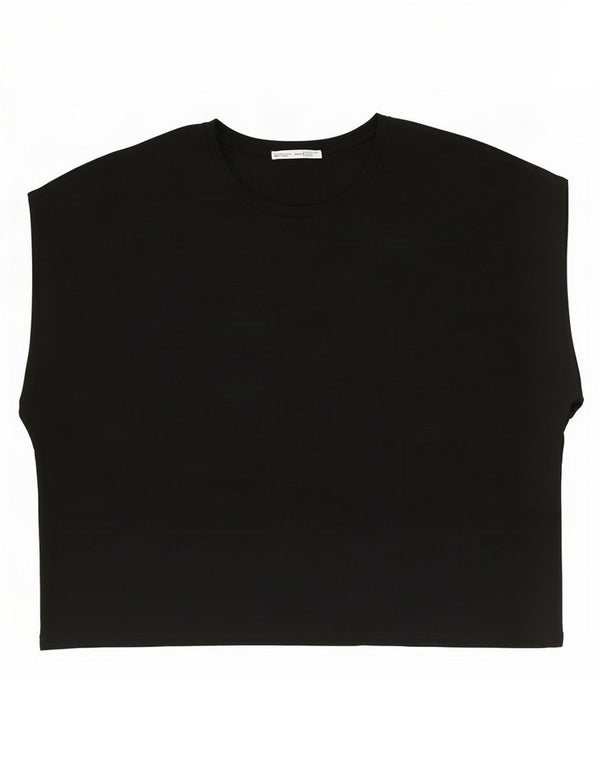 Zara T-shirt surdimensionné pour femme UK 16 Large Noir