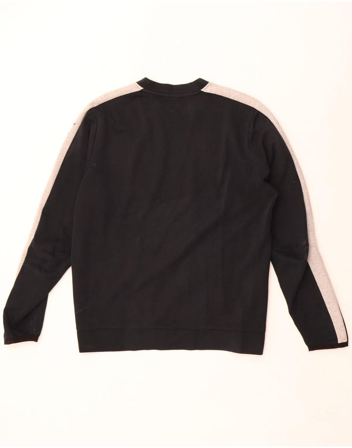 Puma Sweat-shirt pour homme en polyester color block Noir moyen