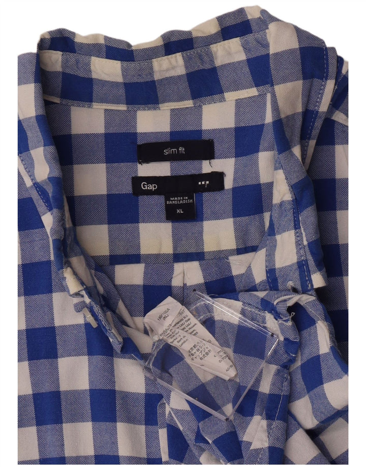 Gap Chemise Slim Fit XL Bleu Vichy Coton