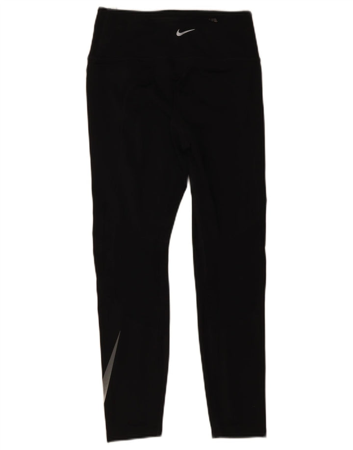 Nike Legging graphique Dri Fit pour femme UK 10 Small Noir Polyester