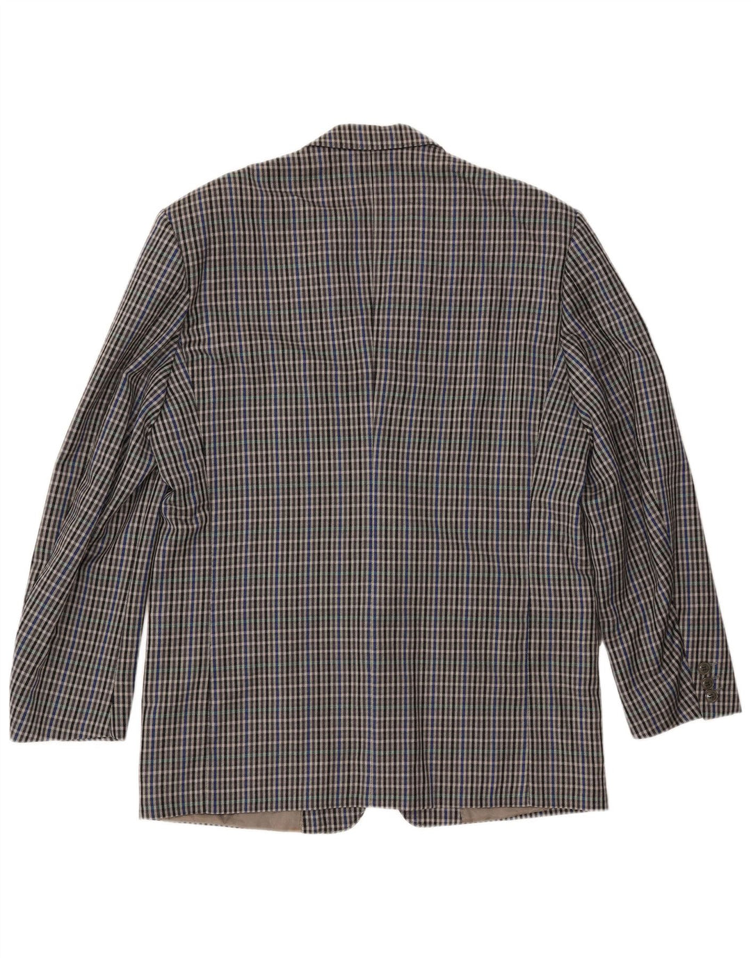 MARIO ZEGNA Veste Blazer 2 Boutons Homme IT 52 XL Laine à Carreaux Gris