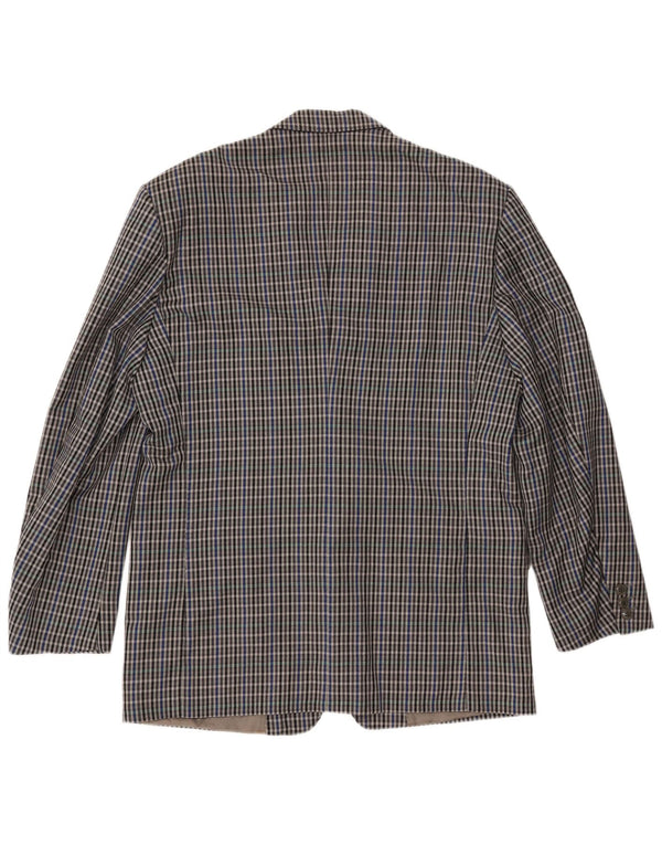 MARIO ZEGNA Veste Blazer 2 Boutons Homme IT 52 XL Laine à Carreaux Gris