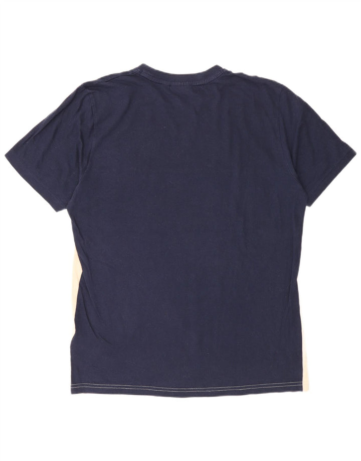 Fila Homme T-Shirt Top Petit Bleu Marine Colorblock Coton