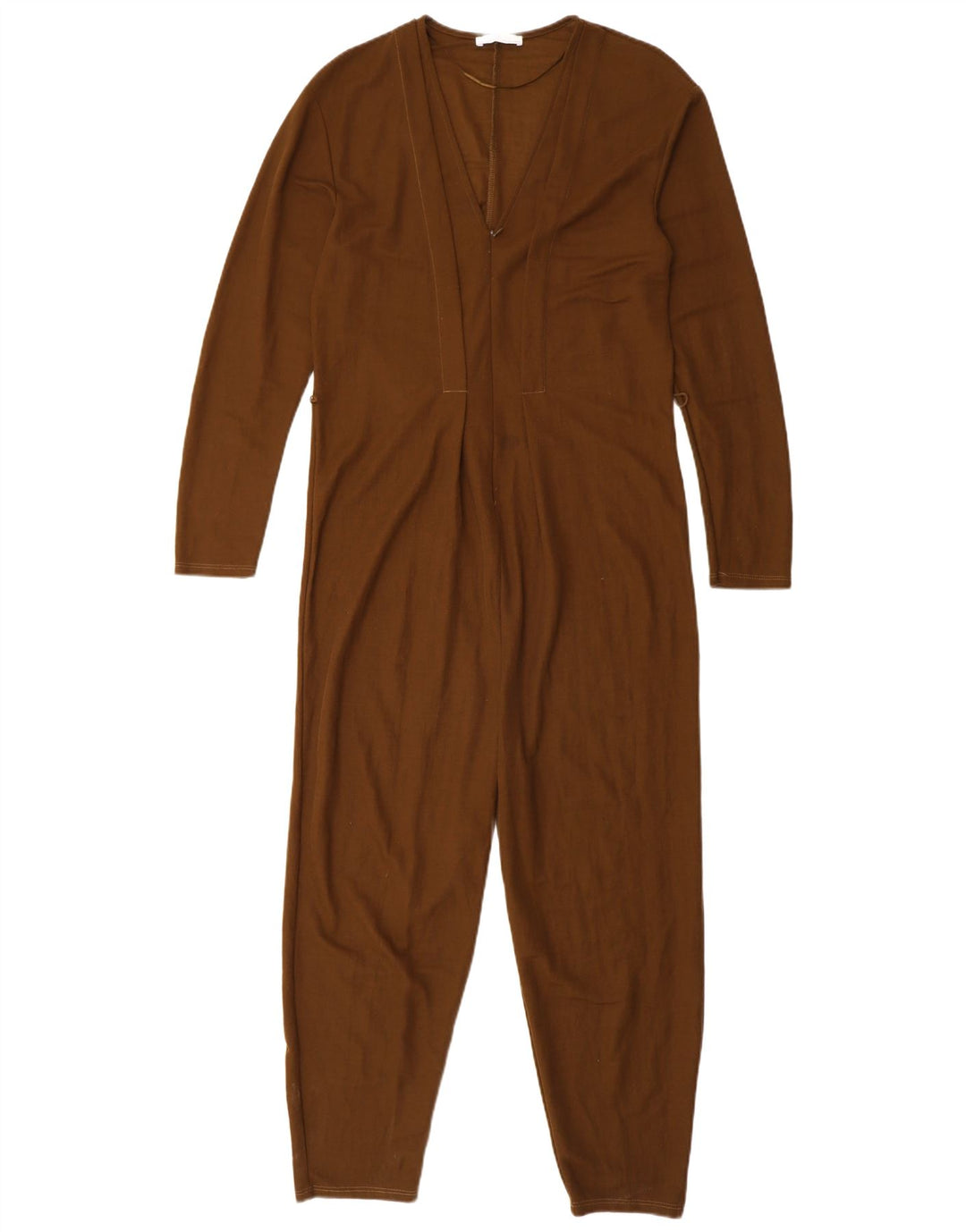 ZARA Combinaison à manches longues pour femme UK 10 Small Marron Viscose