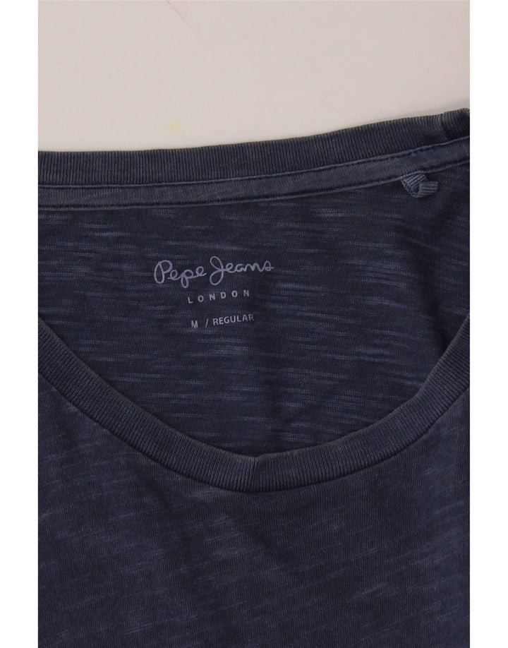 PEPE JEANS Mens London Regular Graphic T-Shirt Top Medium Navy Blue Vintage PEPE Jeans and Second-Hand PEPE Jeans from Messina Hembry 