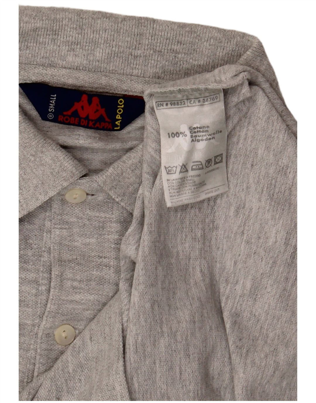 KAPPA Polo Homme Petit Gris Coton