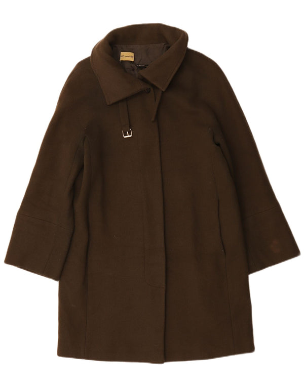 Massimo Dutti Manteau surdimensionné pour femme UK 10 Petite laine kaki