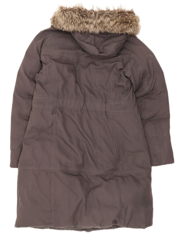 The North Face Manteau rembourré à capuche pour femme UK 16 Large Gris Nylon