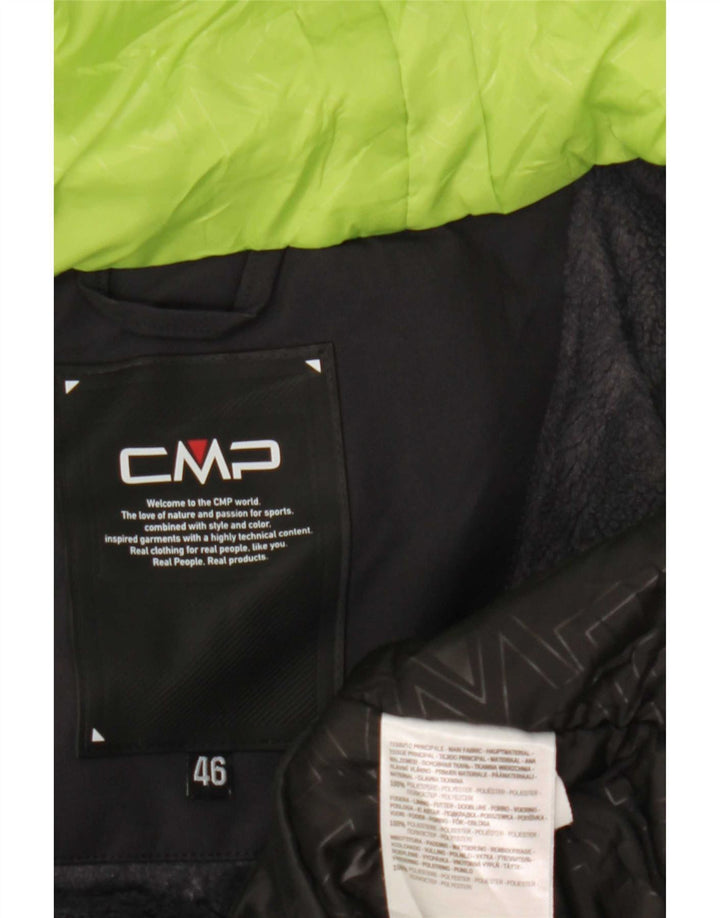 CMP Veste de ski à capuche pour homme IT 46 Small Bleu Colorblock Polyester