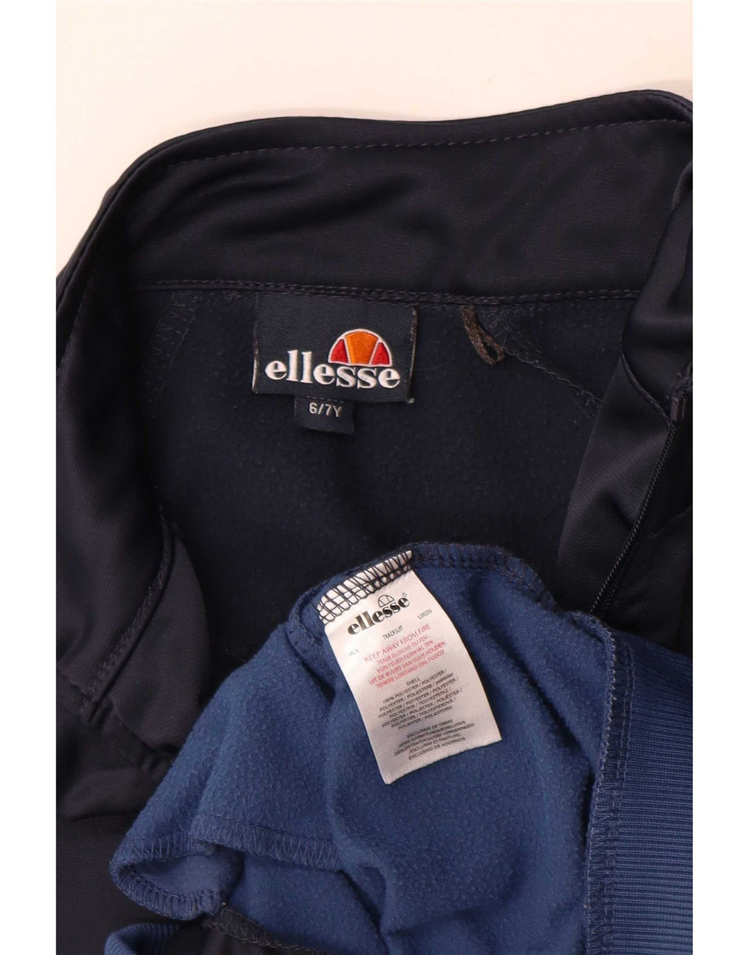 Ellesse Survêtement complet pour garçon 6-7 ans Bleu marine Colourblock Polyester