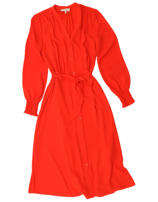 Hobbs Robe chemise longue pour femme UK 8 Small Rouge Polyester