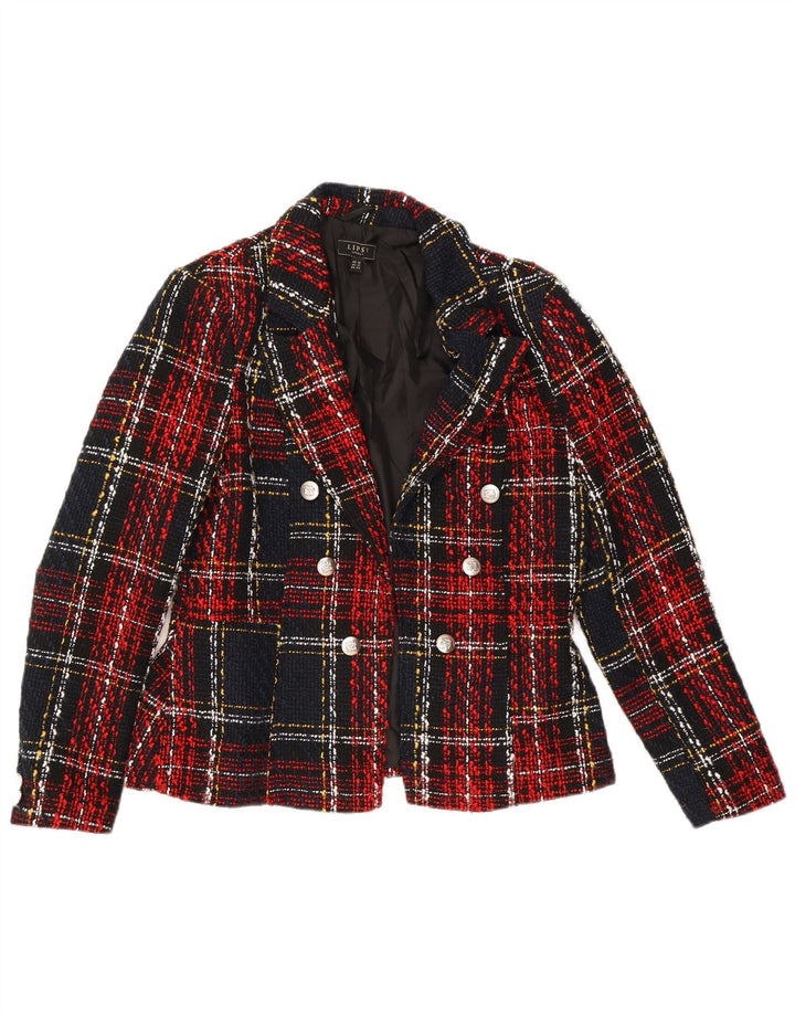 Lipsy Femme Blazer Veste UK 16 Grand Carreau Rouge Polyester
