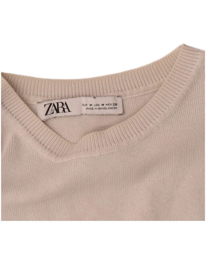 Zara Femme Crop Débardeur UK 12 Medium Off White