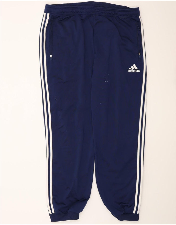 ADIDAS Mens Tracksuit Trousers Joggers XL  Navy Blue Polyester