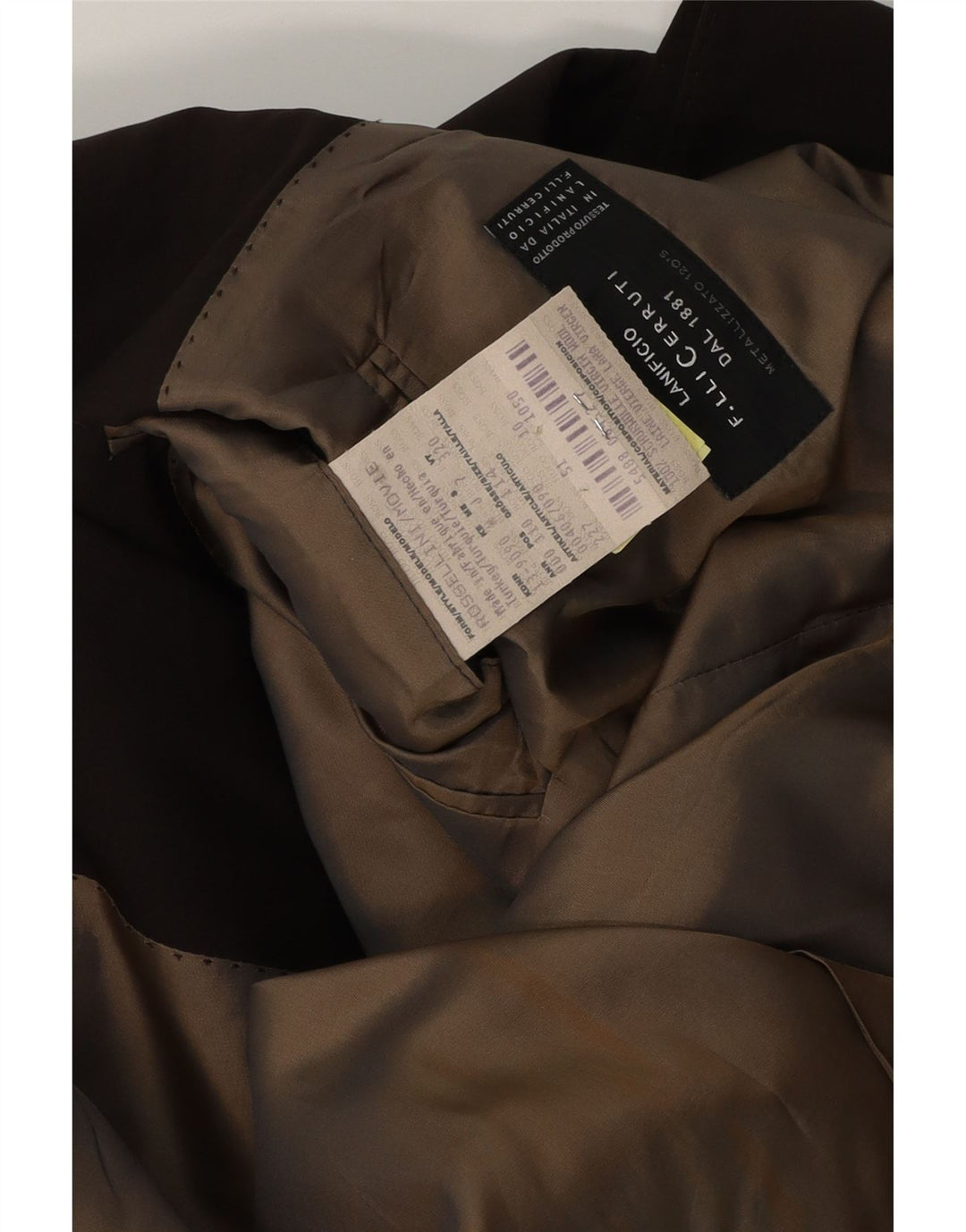 Cerruti 1881 Veste blazer 3 boutons pour homme IT 51 Large laine vierge marron