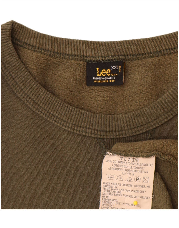 Lee Sweat-shirt graphique pour homme 2XL en coton kaki