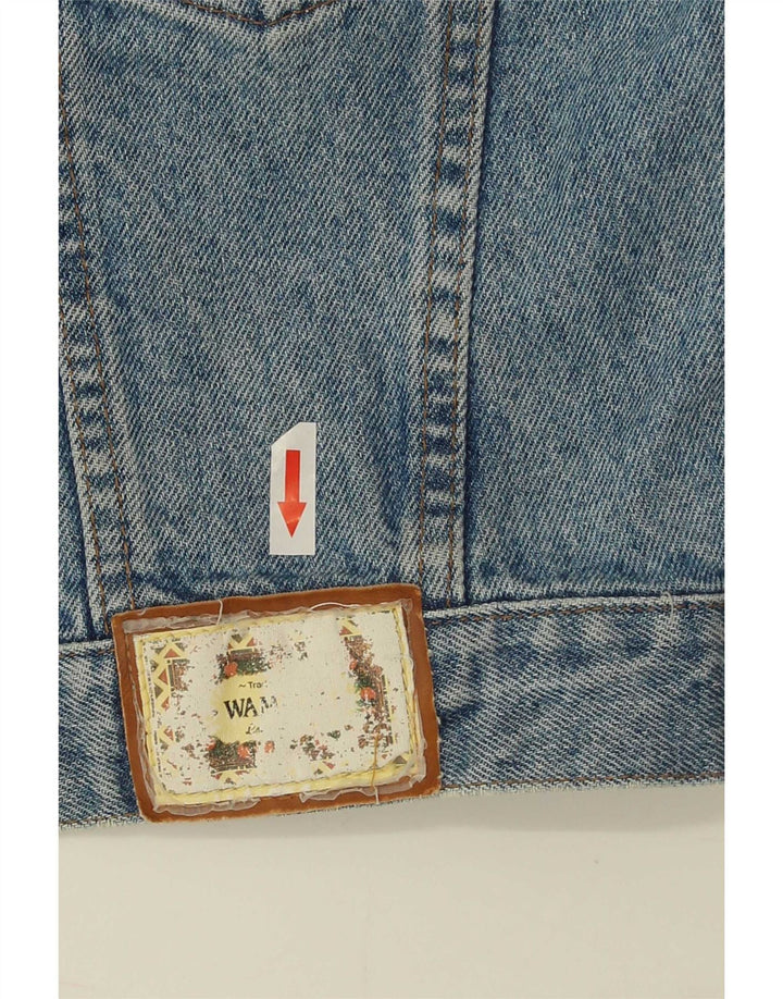 Wampum Veste en jean courte pour femme UK 16 Grand coton bleu