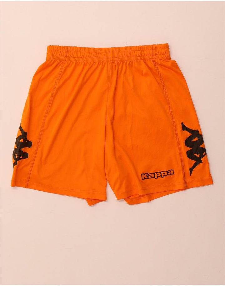 Kappa Short de sport graphique pour homme, petit, orange, polyester